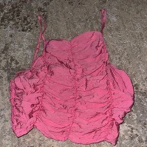 ZARA Pink Ruched Women's Top